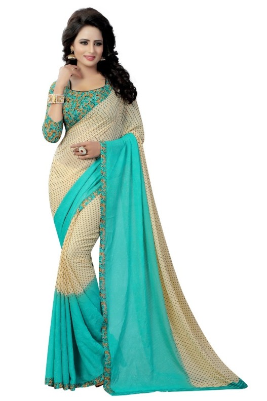 Fancy Georgette Printed Saree With blouse